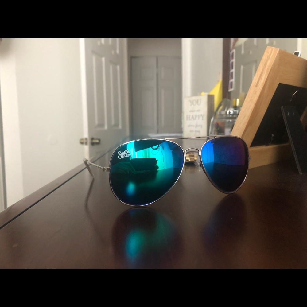 Blue sunglasses never worn!